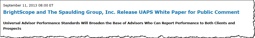 Public Comment Period Open for Universal Advisor Performance Standards (UAPS)