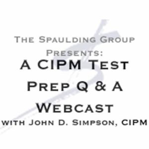 CIPM Test Prep Q & A Webinar! Fall 2013 - GIPS Performance Measurement TSG