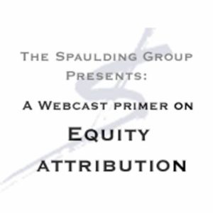 Equity Attribution Introductory webinar - GIPS Performance Measurement TSG