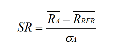 sharpe ratio formula